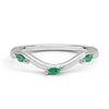 Willow Curved Lab Grown Emerald Band