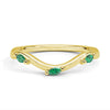 Willow Curved Lab Grown Emerald Band