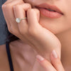 Brilliant Heart Moissanite Halo Engagement Ring