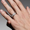 6mm Channel Set Moissanite Men's Wedding Band