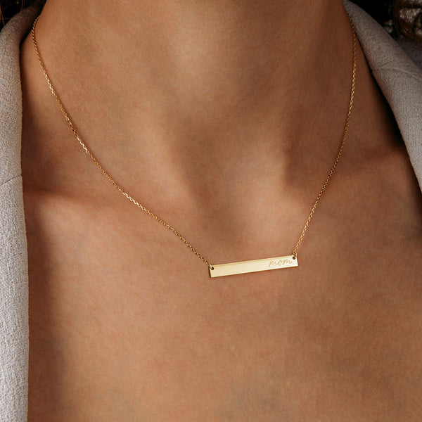 Bar Necklace with Engraving