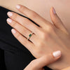 Lab Grown Emerald and Diamond Promise Ring