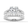 Heart Shaped Split Shank Moissanite Engagement Ring