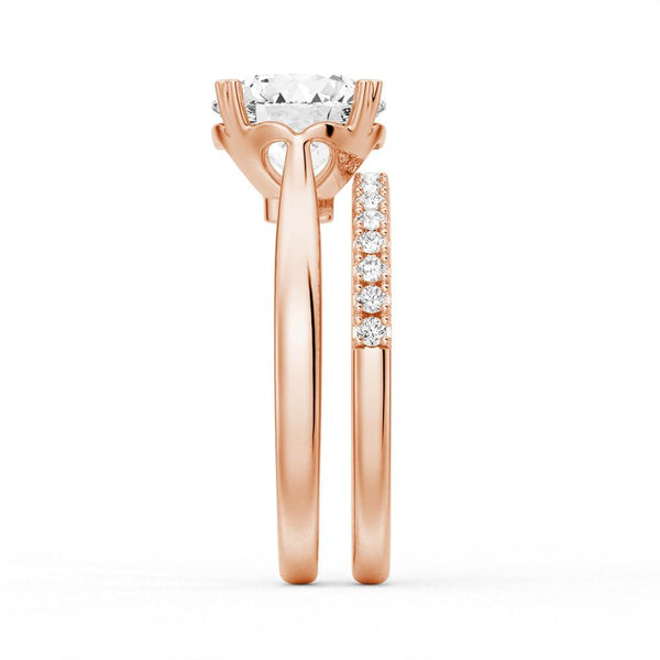 Secret Solitaire Round Moissanite Engagement Ring