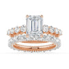 Classic Shared Prong Emerald Cut Moissanite Engagement Ring