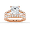 Princess Cut Split Shank Moissanite Engagement Ring