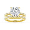 1.5 CT. Cushion Shaped Moissanite Couple's Ring Set with Men's Wedding Band