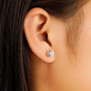 2ctw Round Brilliant 4 Prong Solitaire Stud Earrings