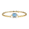 "Aqua Earth Conservation Champion" Aquamarine and Sapphire Bracelet