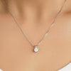 1 CT. Round Moissanite Solitaire V Bale Pendant