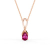 "You Are Supported And Protected" Pink Sapphire Necklace And Earrings Set