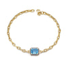 "Aqua Earth Conservation Champion" Aquamarine and Sapphire Bracelet