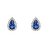 Pear Shaped Sapphire Pendant And Stud Earrings Set