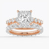 Classic Shared Prong Princess Cut Moissanite Engagement Ring