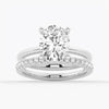 Oval Shaped Solitaire Moissanite Engagement Ring