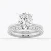 Four Prongs Oval Solitaire Moissanite Engagement Ring