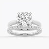 Secret Solitaire Round Moissanite Engagement Ring