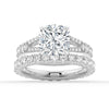 Cushion Cut Split Shank Moissanite Engagement Ring