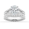 Oval Cut Split Shank Moissanite Engagement Ring