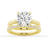 Secret Solitaire Round Moissanite Engagement Ring