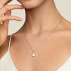 Freshwater Pearl Pendant Necklace with Diamond Floral Halo