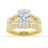 Oval Cut Split Shank Moissanite Engagement Ring