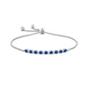 1.37 CT. Blue Sapphire and White Sapphire Bolo Tennis Bracelet