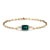 4 CT. Emerald Cut Emerald Paperclip Bracelet