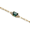 4 CT. Emerald Cut Emerald Paperclip Bracelet