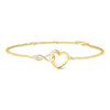 Interlocking Hearts Diamond Accent Infinity Bracelet