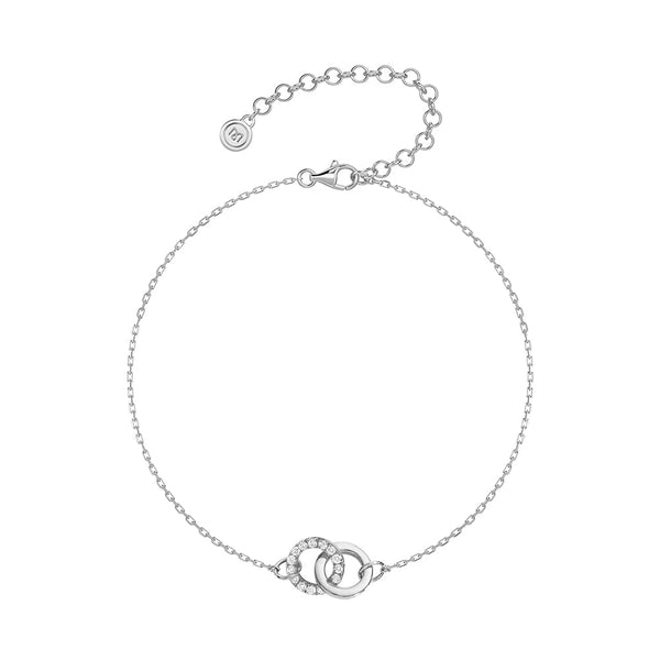 Interlocking Dual Hoop Earrings And Bracelet Set