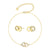 Interlocking Dual Hoop Earrings And Bracelet Set