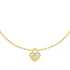 Love Lock Heart Bracelet with Solitaire Moissanite Charm