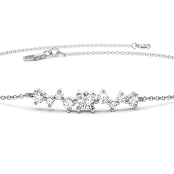 Starburst Cluster Moissanite Bracelet