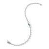 Emerald and Lab Grown Diamond Accented Chain Bracelet