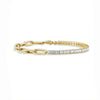 Baguette Cut Moissanite and Paperclip Chain Bracelet
