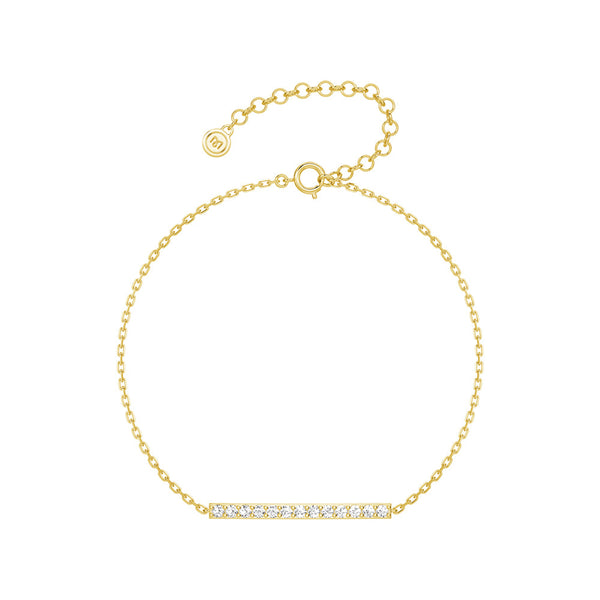 Linear Lab Grown Diamond Bar Bracelet