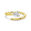 Refined Classic Pear Shaped Lab Grown Diamond Promise Ring
