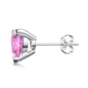 1 CT. Heart Shaped Birthstone Gemstone Stud Earrings