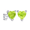 1 CT. Heart Shaped Birthstone Gemstone Stud Earrings
