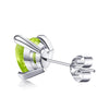 1 CT. Heart Shaped Birthstone Gemstone Stud Earrings