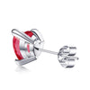1 CT. Heart Shaped Birthstone Gemstone Stud Earrings
