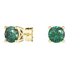 1 CT. Classic Solitaire Emerald Stud Earrings
