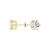 4 ctw Round Moissanite 6 Prong Stud Earrings