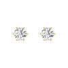 4 ctw Round Moissanite 6 Prong Stud Earrings
