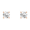 2ctw Round Brilliant 4 Prong Solitaire Stud Earrings