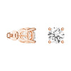 2ctw Round Brilliant 4 Prong Solitaire Stud Earrings