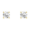 2ctw Round Brilliant 4 Prong Solitaire Stud Earrings