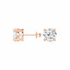 4 ctw Cushion Cut Moissanite 4 Prong Solitaire Stud Earrings