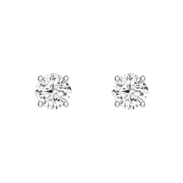 4 ctw Cushion Cut Moissanite 4 Prong Solitaire Stud Earrings
